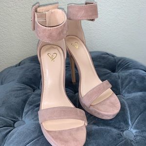 Windsor Pink Suede High Heels